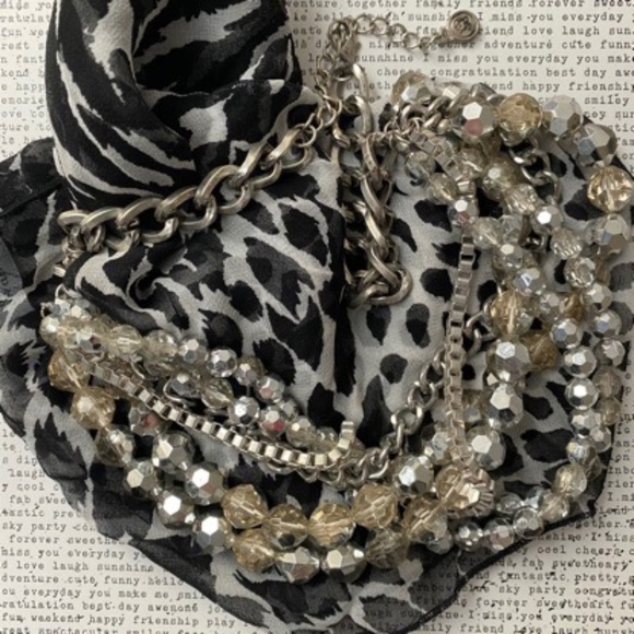 JIL DEVER Animal Print Silk Square Scarf - Picture 5 of 7